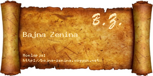 Bajna Zenina névjegykártya